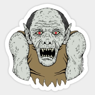 Ghoul Portrait Horror Art Sticker